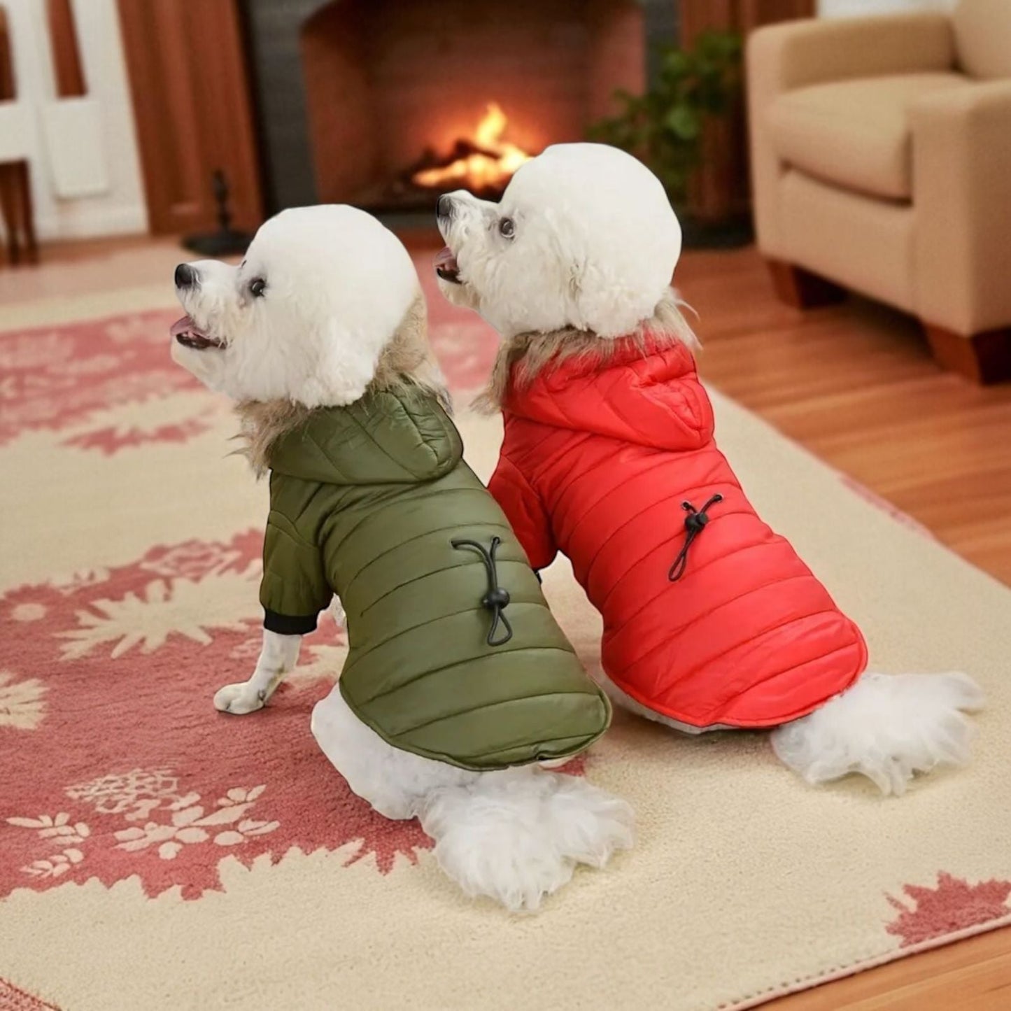 Chamarra con Capucha Color Rojo - MiPerro.com