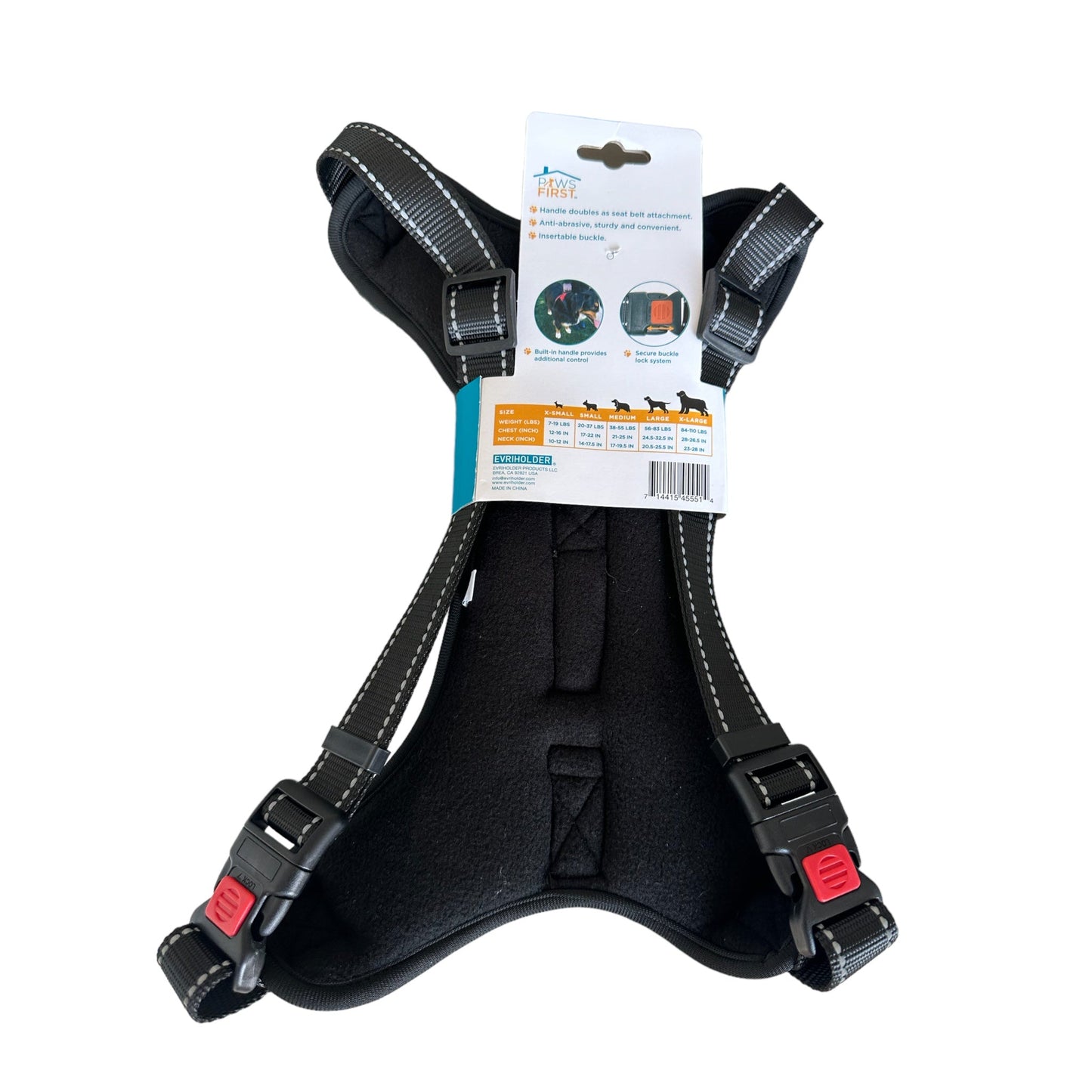 Paws First- Pechera Color Rojo Talla L - MiPerro.com