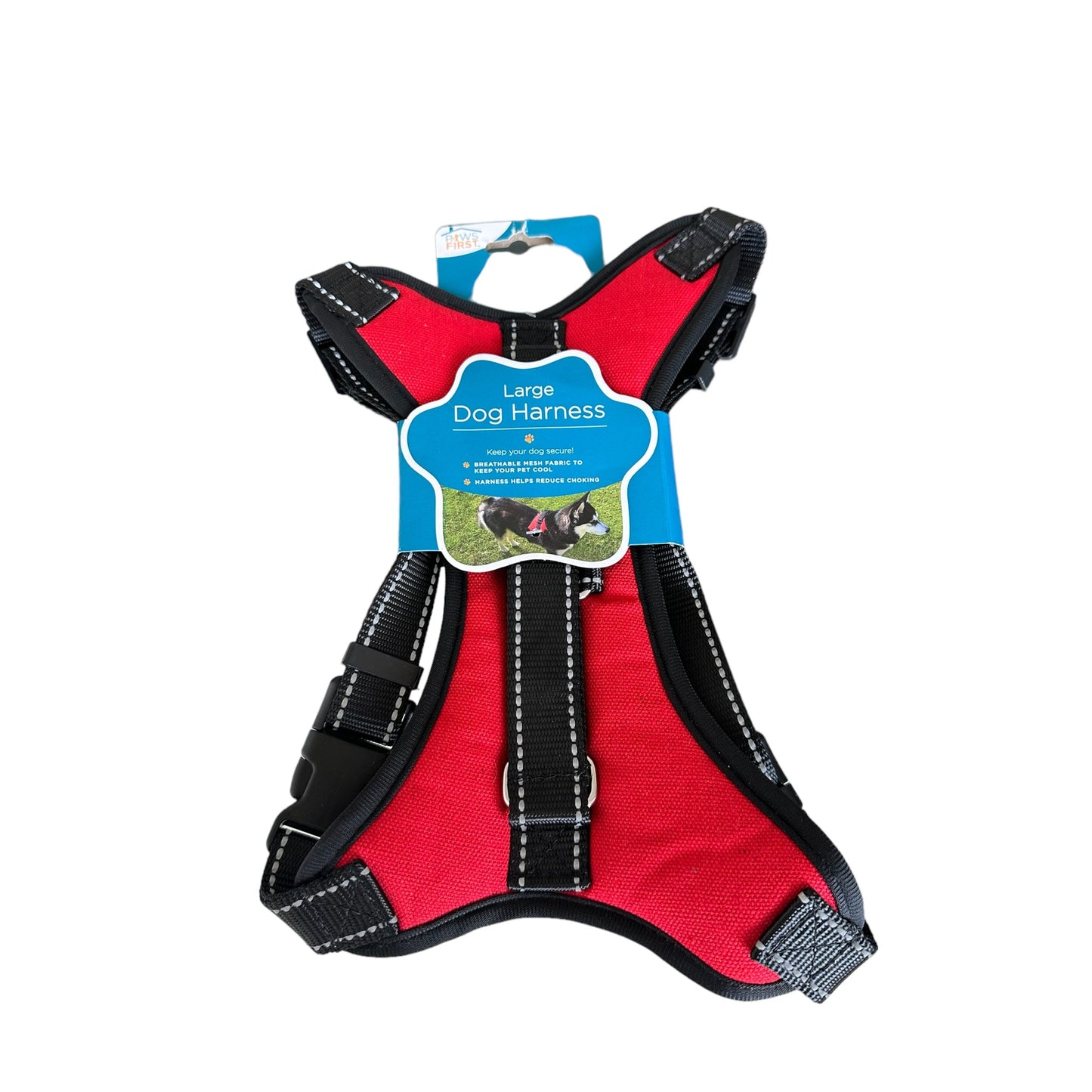 Paws First- Pechera Color Rojo Talla L - MiPerro.com