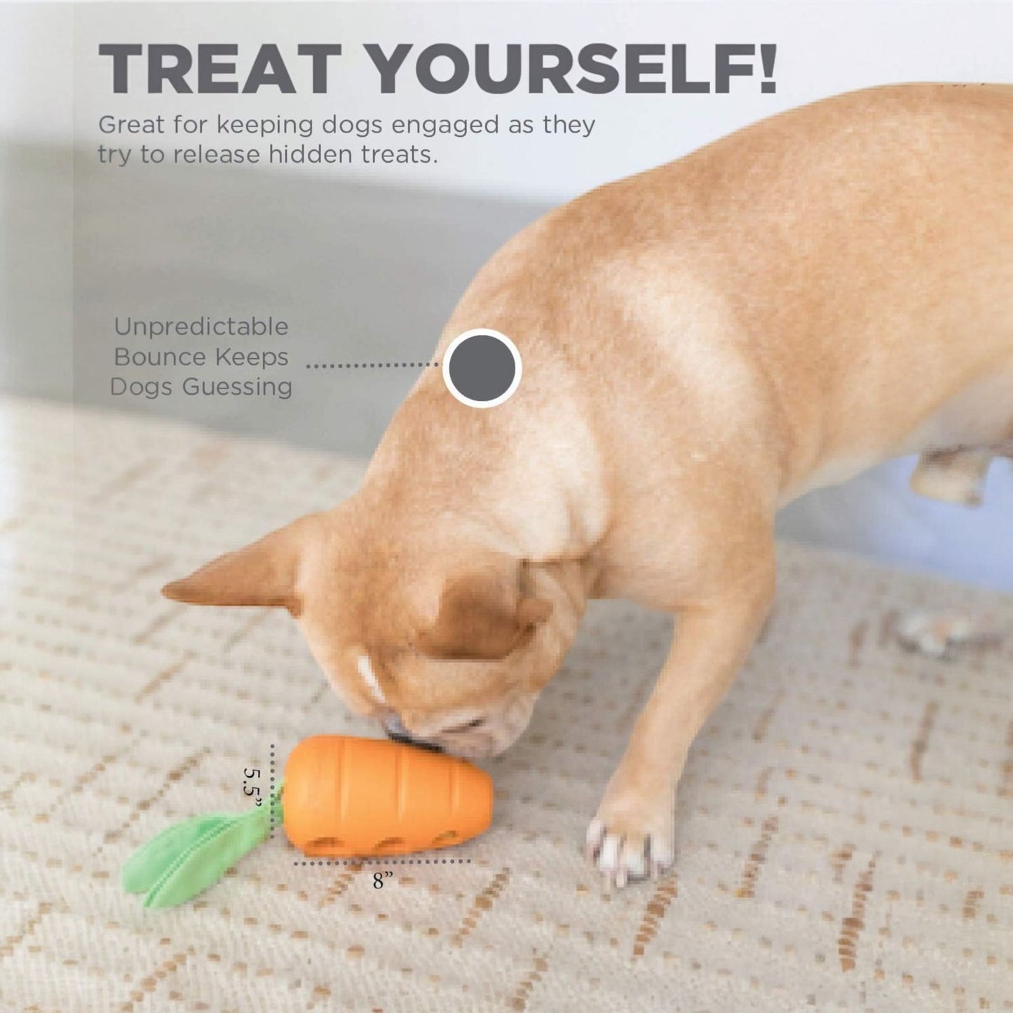 Petstages - Dispensador de Premios Diseño Zanahoria - MiPerro.com
