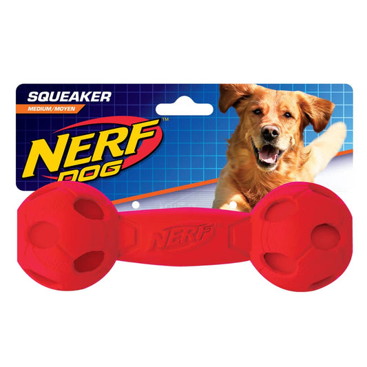 Nerf Squeak Barbell- Juguete para Perro - MiPerro.com